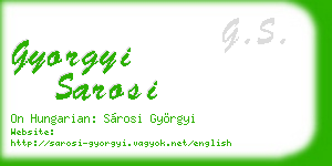 gyorgyi sarosi business card